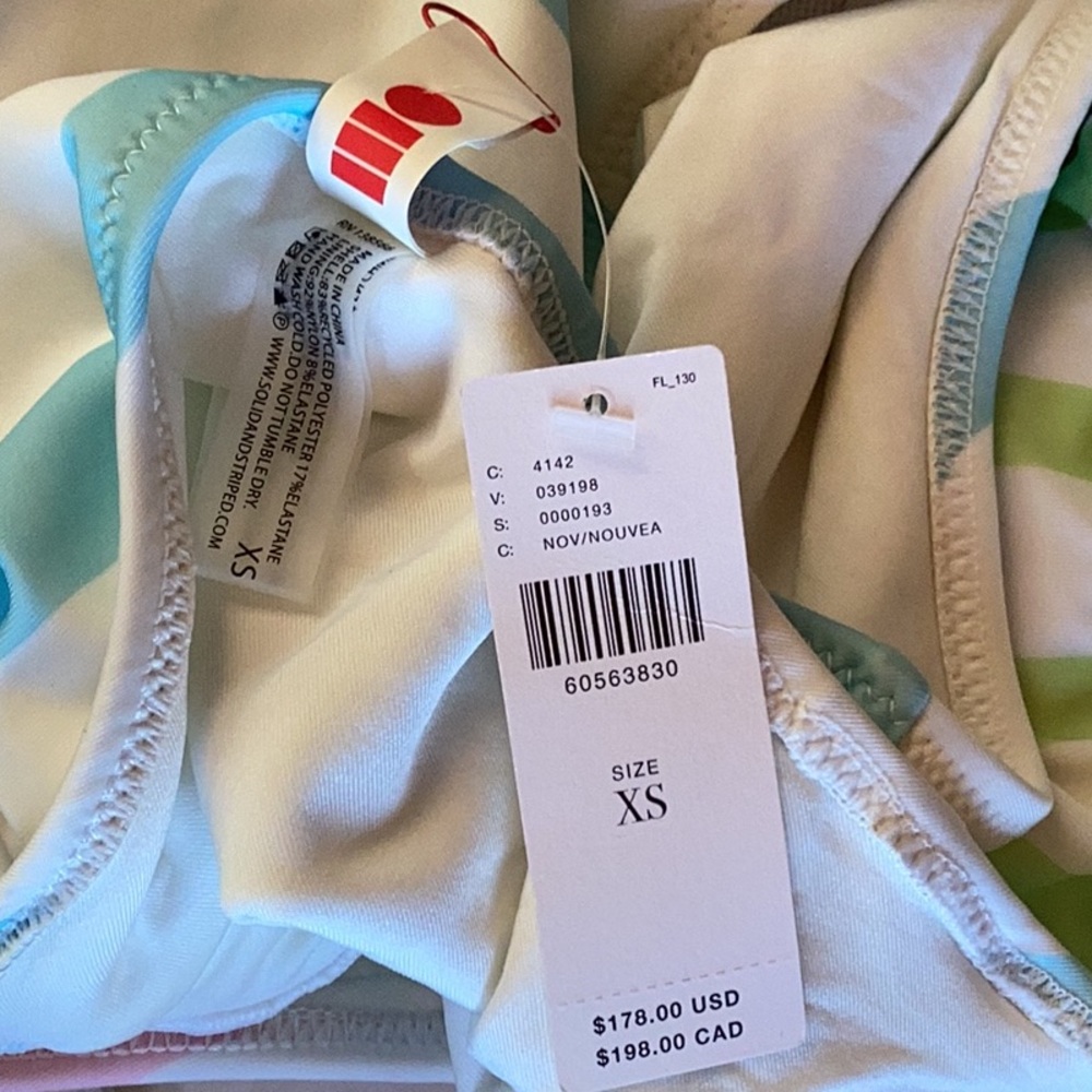 NWT ANTHROPOLOGIE SOLID & STRIPED "The Esme One-Piece" HTF Sold out! - Picture 14 of 16